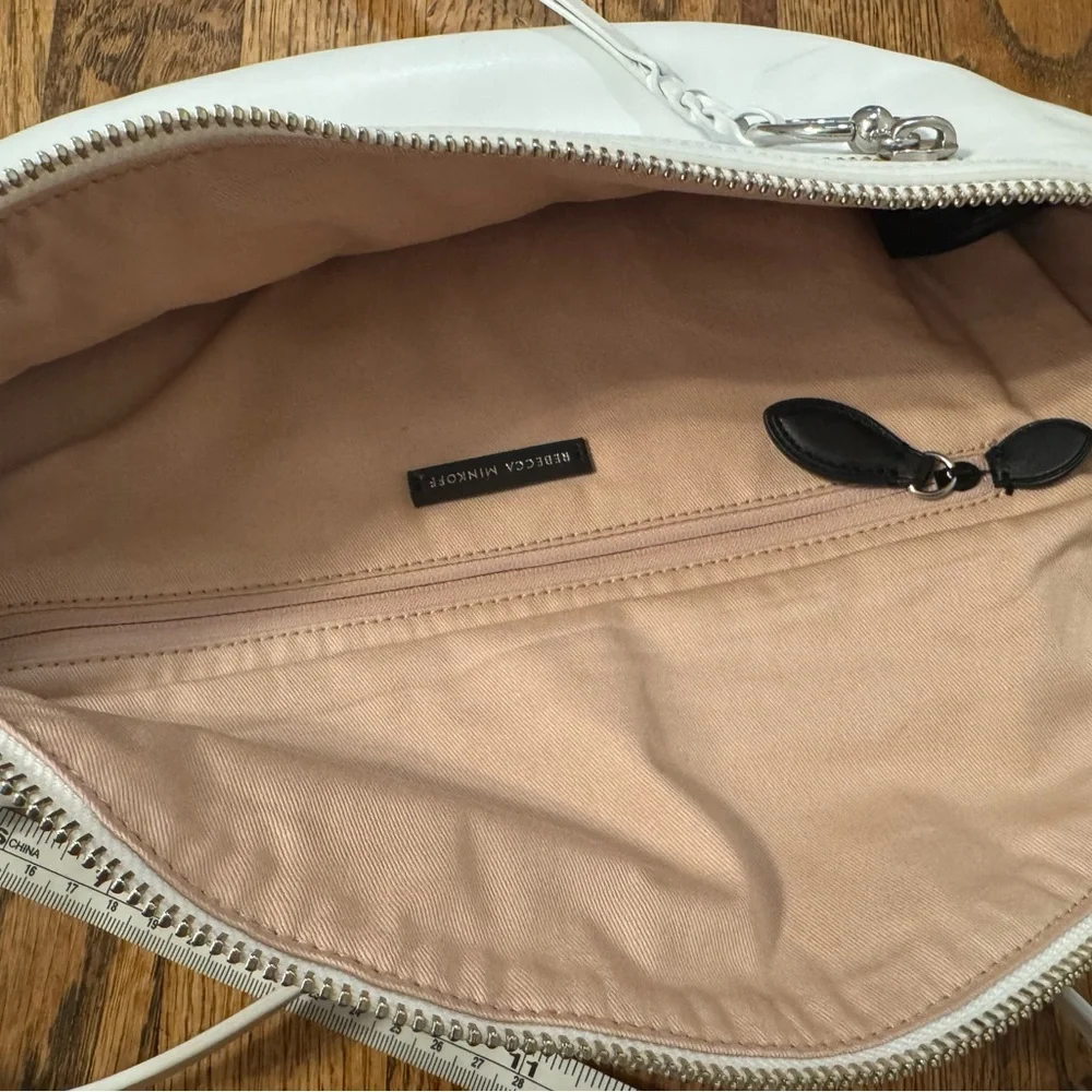 Rebecca Minkoff White Leather Belt Bag Crossbody - Picture 10 of 12